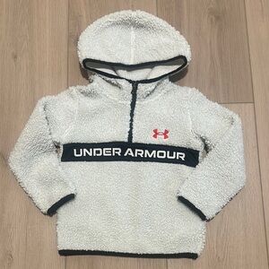 Under Armour Sherpa Hoodie Hooded Quarter Zip Jacket Sweatshirt Size 4 Boys 4T